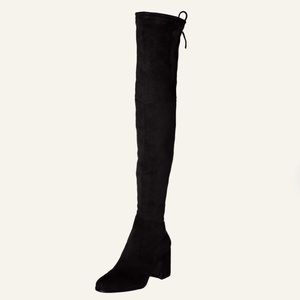 Steve Madden Black Suede Over-the-Knee Boots